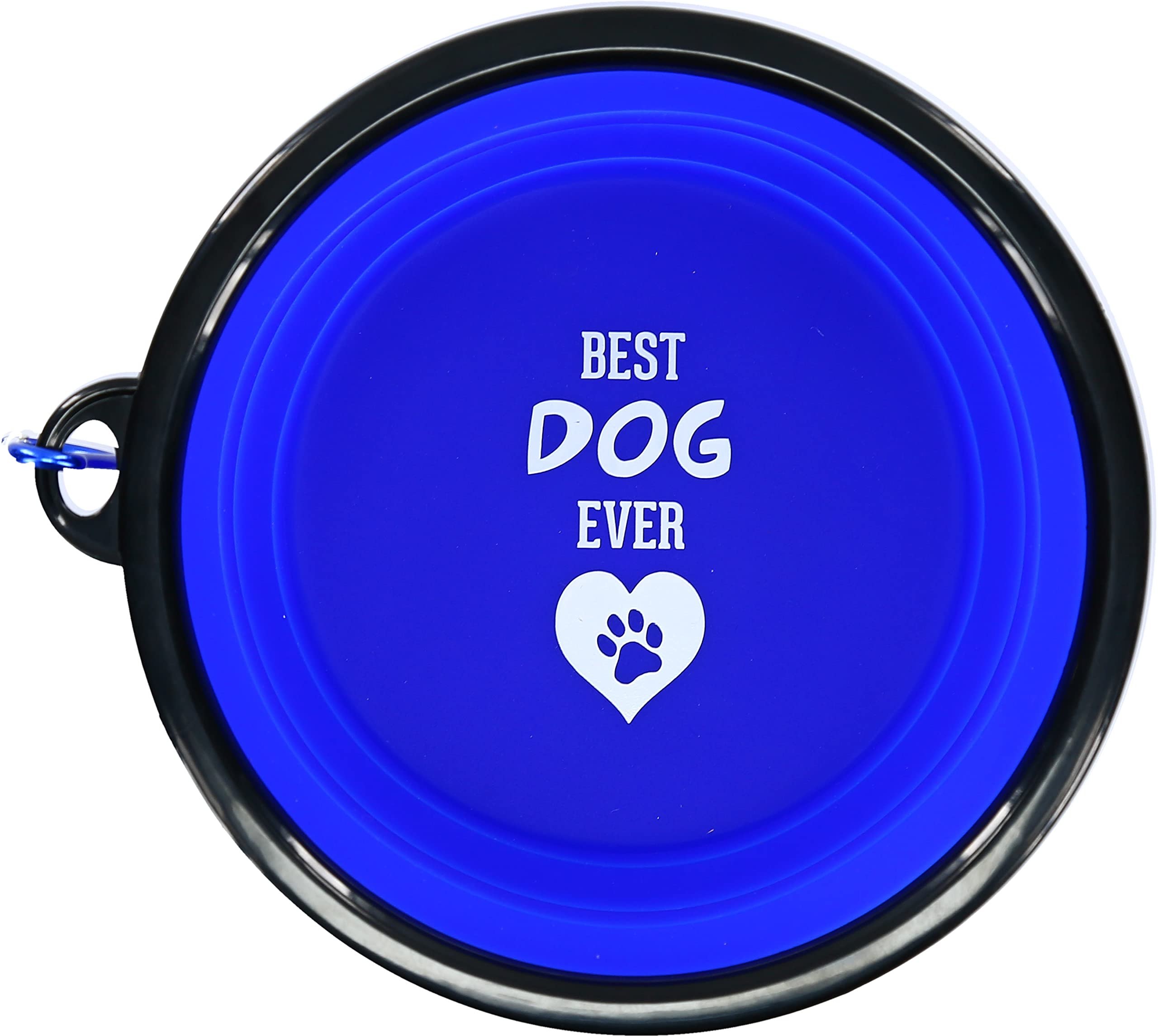 Best Ever 7 Inch Collapsible Pet Dog Bowl for Travel & Hiking - Lightweight Portable Dog Water & Food Bowl - Blue - Pavilion Gift Company