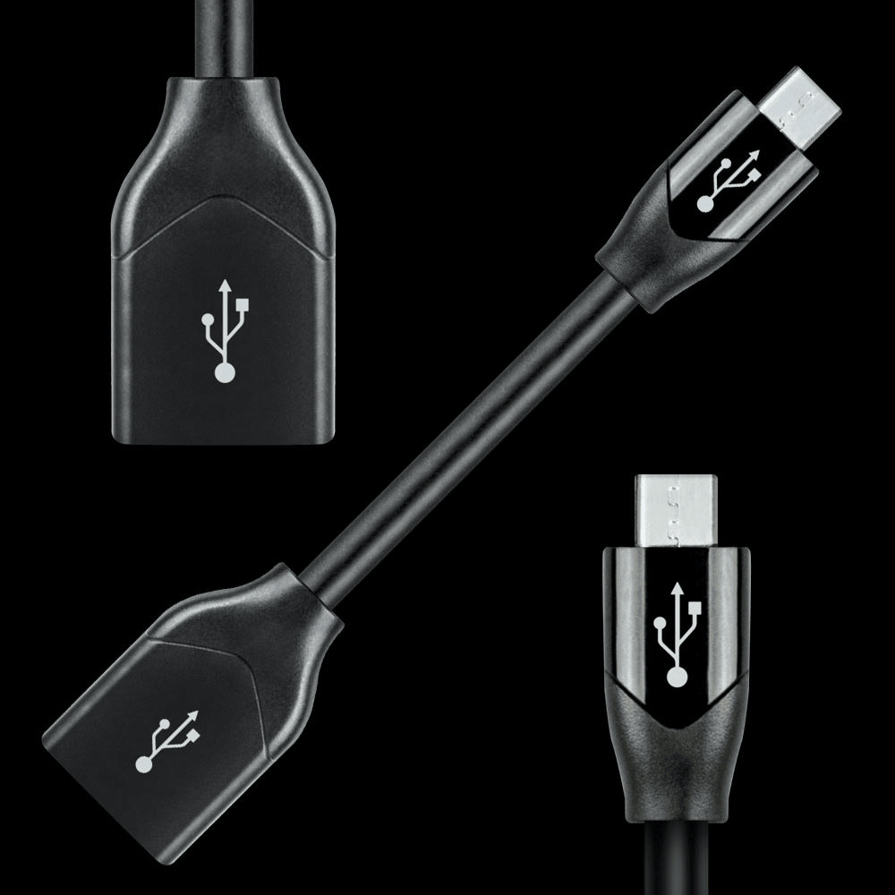 AudioQuest DragonTail Micro USB Extender Cable - High-Speed Data Sync & Charging for Smartphones, Tablets & Laptops - Perfect for Home Office, Gaming & Travel Use