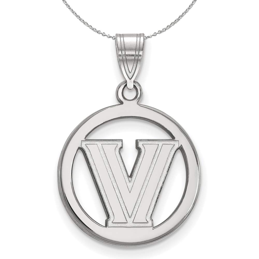Sterling Silver Villanova U Pendant Necklace for Gifts & Graduation