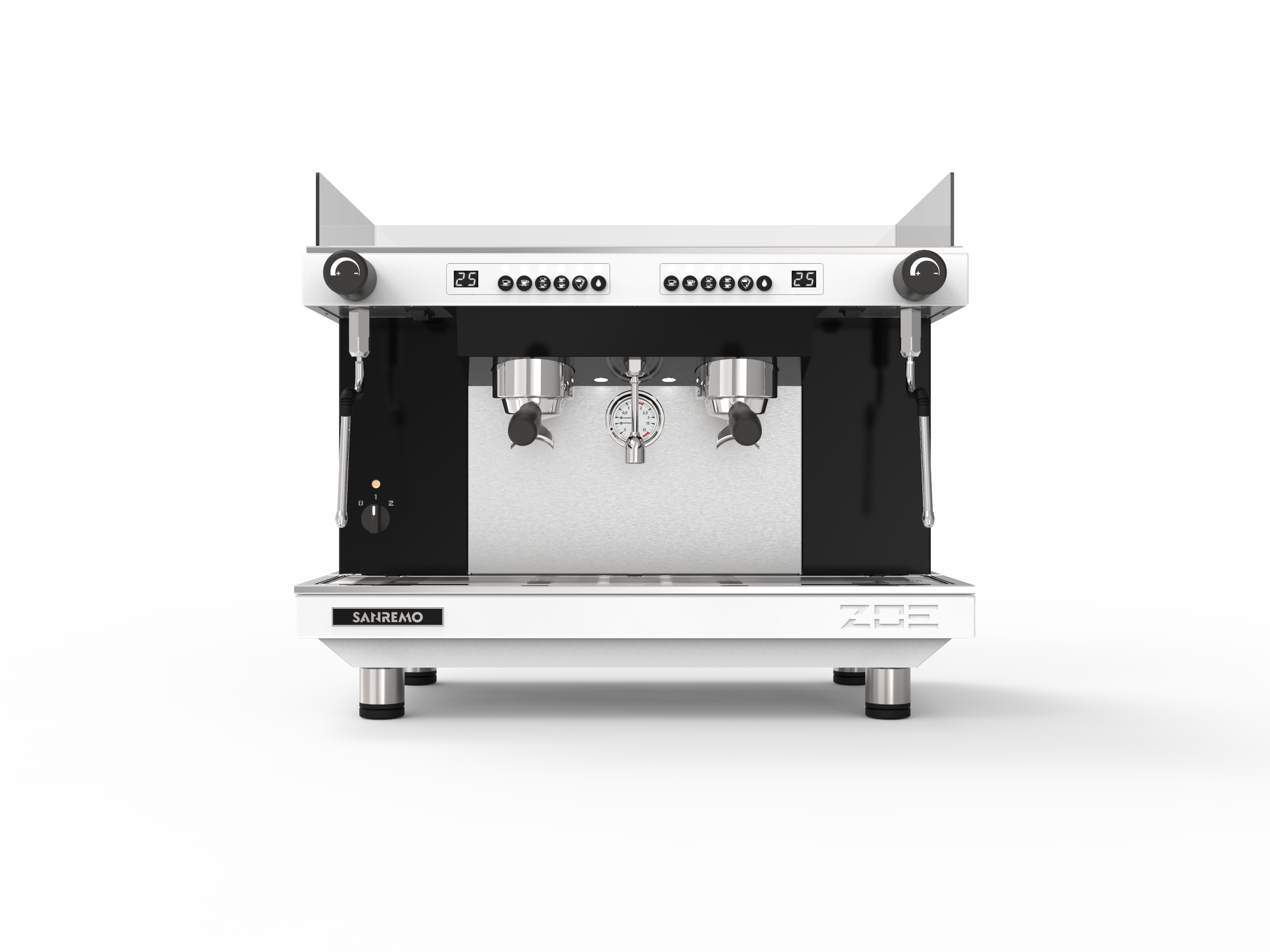 Sanremo ZOE Competition 2 Group Commercial Espresso Machine - Professional White/Black Coffee Maker for Cafes & Restaurants | Perfect for High-Volume Coffee Shops & Specialty Coffee Bars