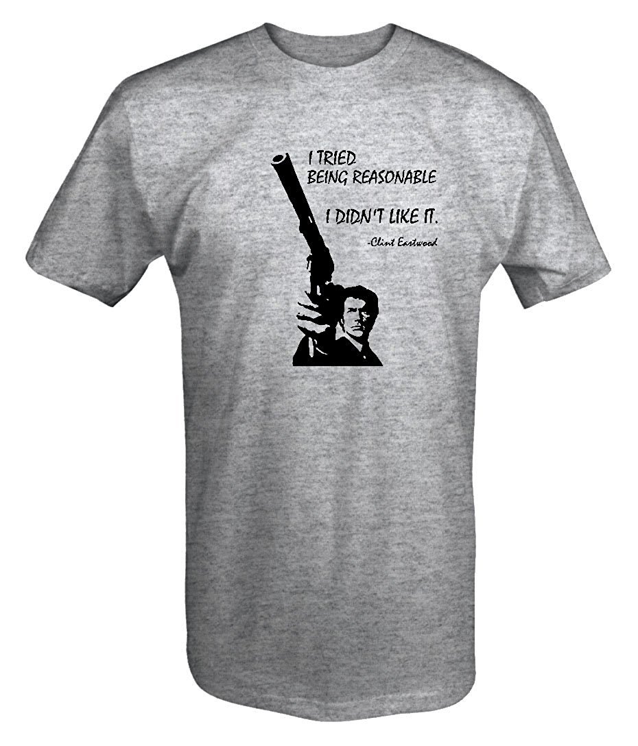 LesGo Vintage Dirty Harry Movie T-Shirt - Clint Eastwood Quote Gun Graphic Tee for Men | Casual Wear, Movie Fan Gift, Pop Culture Apparel