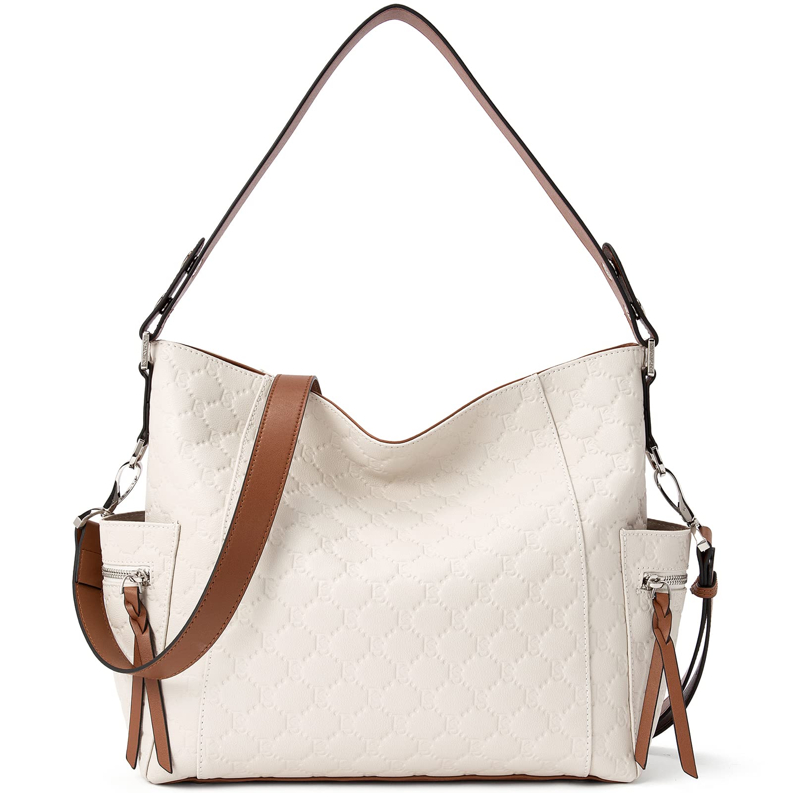 BOSTANTEN Genuine Leather Hobo Handbag for Women - Designer Shoulder Tote Purse & Crossbody Large Bag - Perfect for Work, Travel and Everyday Use