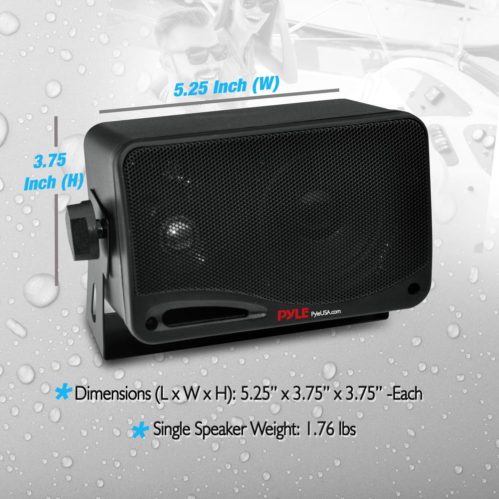 3.5'' Indoor/Outdoor Wall Mount Speakers - High Quality Weatherproof Stereo Sound for Home Theater, Patio, Garden & Commercial Use