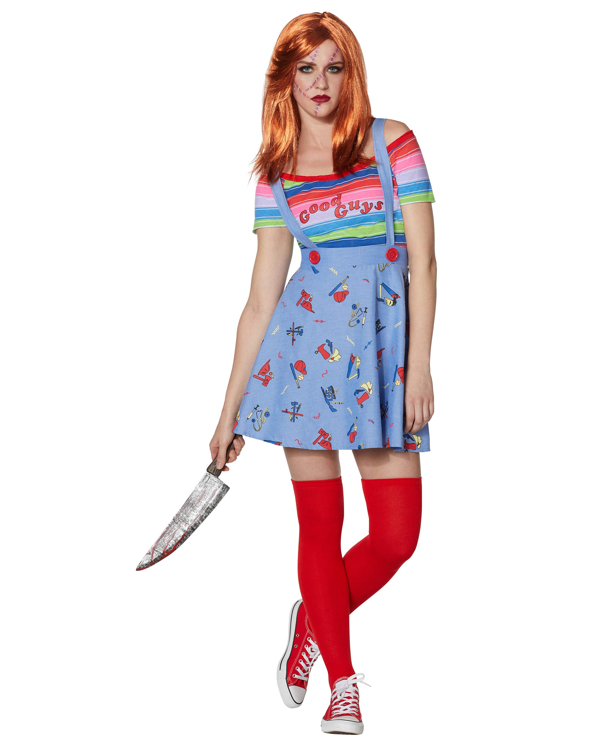 Chucky Adult Costume - Officially Licensed Halloween Couple Outfit for TV & Movie Fans