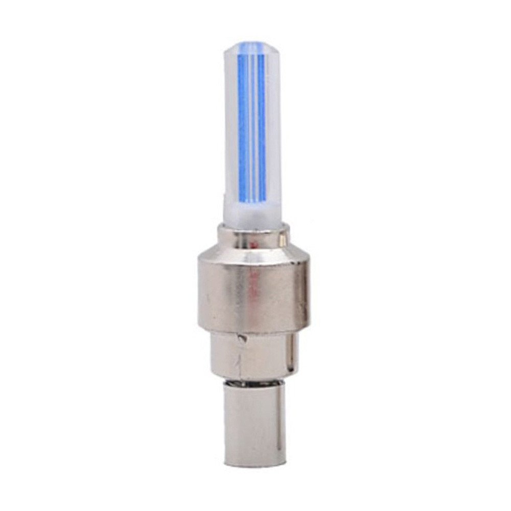 2PCS LED Bike Car Motorcycle Wheel Tire Valve Caps - Waterproof Flashing Light Accessories for Night Riding Safety & Customization