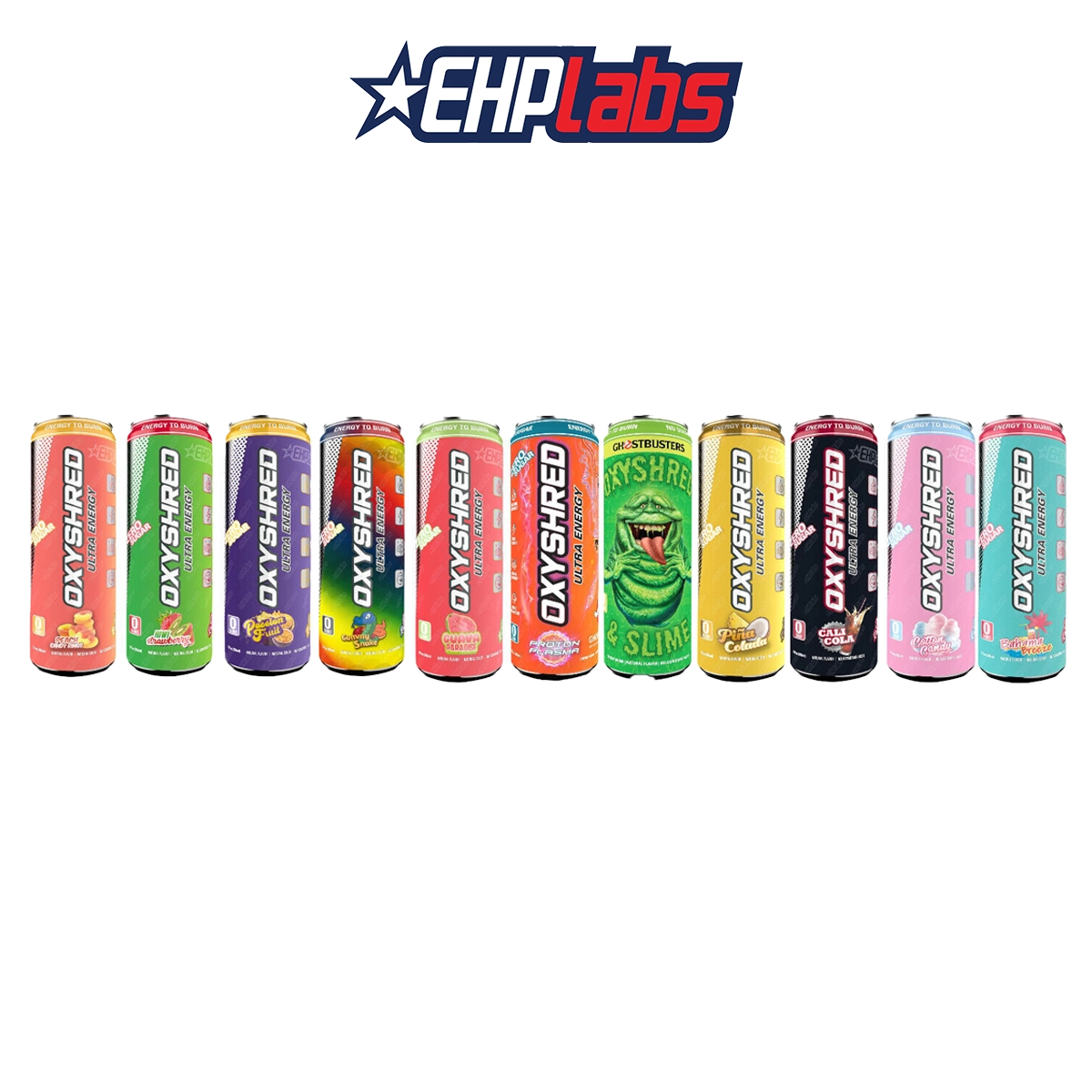 EHP Labs OxyShred Ultra Energy Drink RTD - 12 Pack (355ml Each) | Fat Burning & Performance Booster | Pre-Workout, Gym & Fitness Fuel