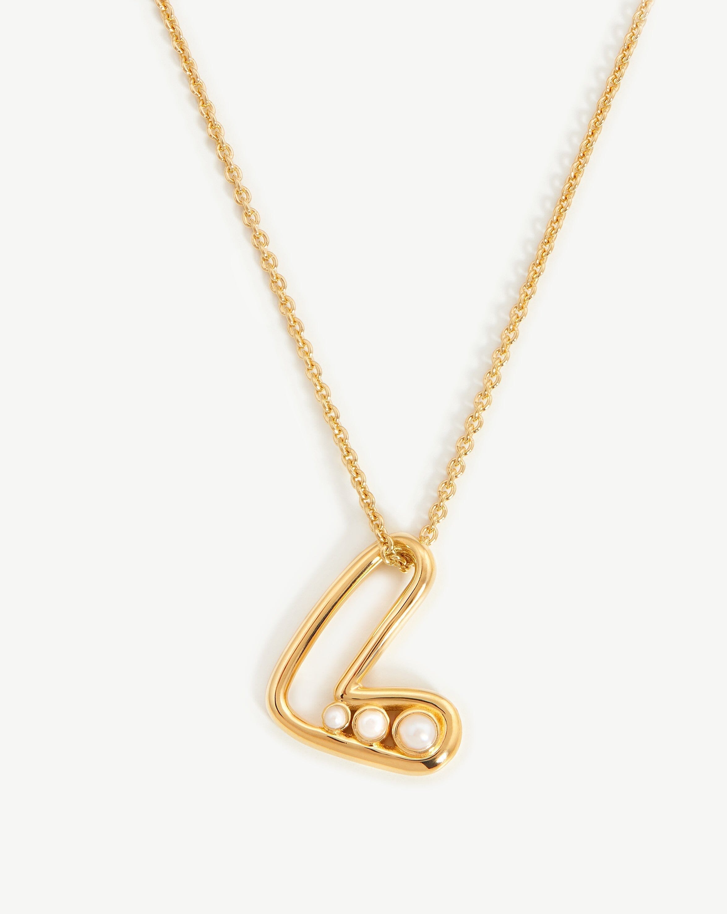 Chubby Pearl Initial Pendant Necklace - Personalized Letter L - 18K Gold Vermeil & Freshwater Pearl Jewelry - Perfect Gift for Women, Birthday, Anniversary, Valentine's Day