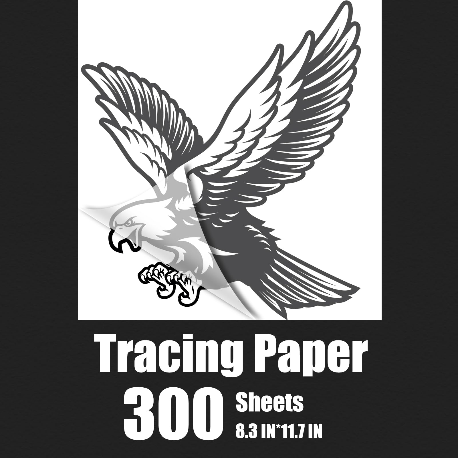 Waybas 300 PCS A4 Tracing Paper - 8.5 x 11.5 Inch White Translucent Sketch Paper for Artists, Calligraphy, Architecture - Perfect for Pencil, Ink & Marker Drawings, Design Transfer & Craft Projects