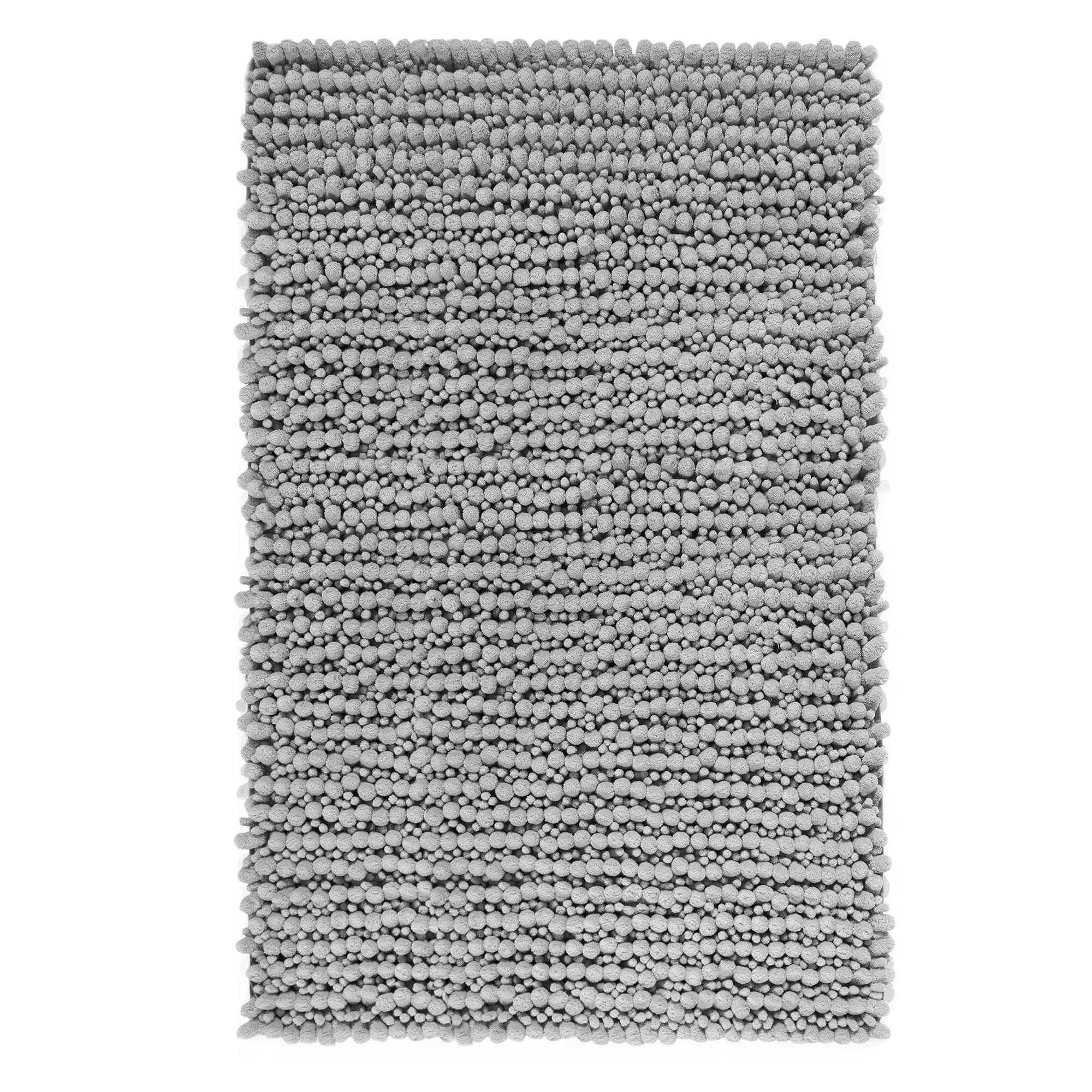 MICRODRY Chenille Bath Mats - Super Absorbent, Non-Slip Shower Rugs for Bathroom (21x34