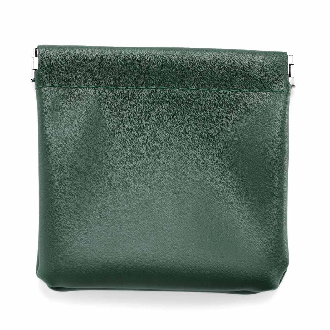 Yokawe Small Waterproof Makeup Bag for Travel - Pu Leather Cosmetic Pouch for Purse, Toiletry Organizer (Dark Green) - Perfect for Gym, Vacation & Daily Essentials Storage