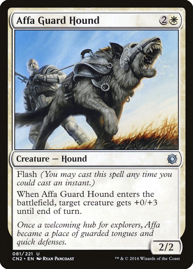 Affa Guard Hound - Conspiracy: Take the Crown MTG Card - Rare Foil Trading Card for Magic: The Gathering Players - Perfect for Commander, Modern, and Casual Play