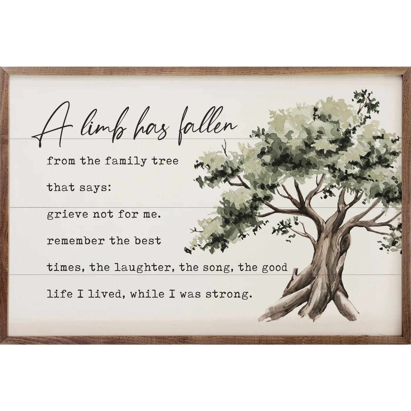 Fallen Tree Limb Wood Framed Print - Nature Inspired Wall Art Decor for Living Room, Bedroom & Office