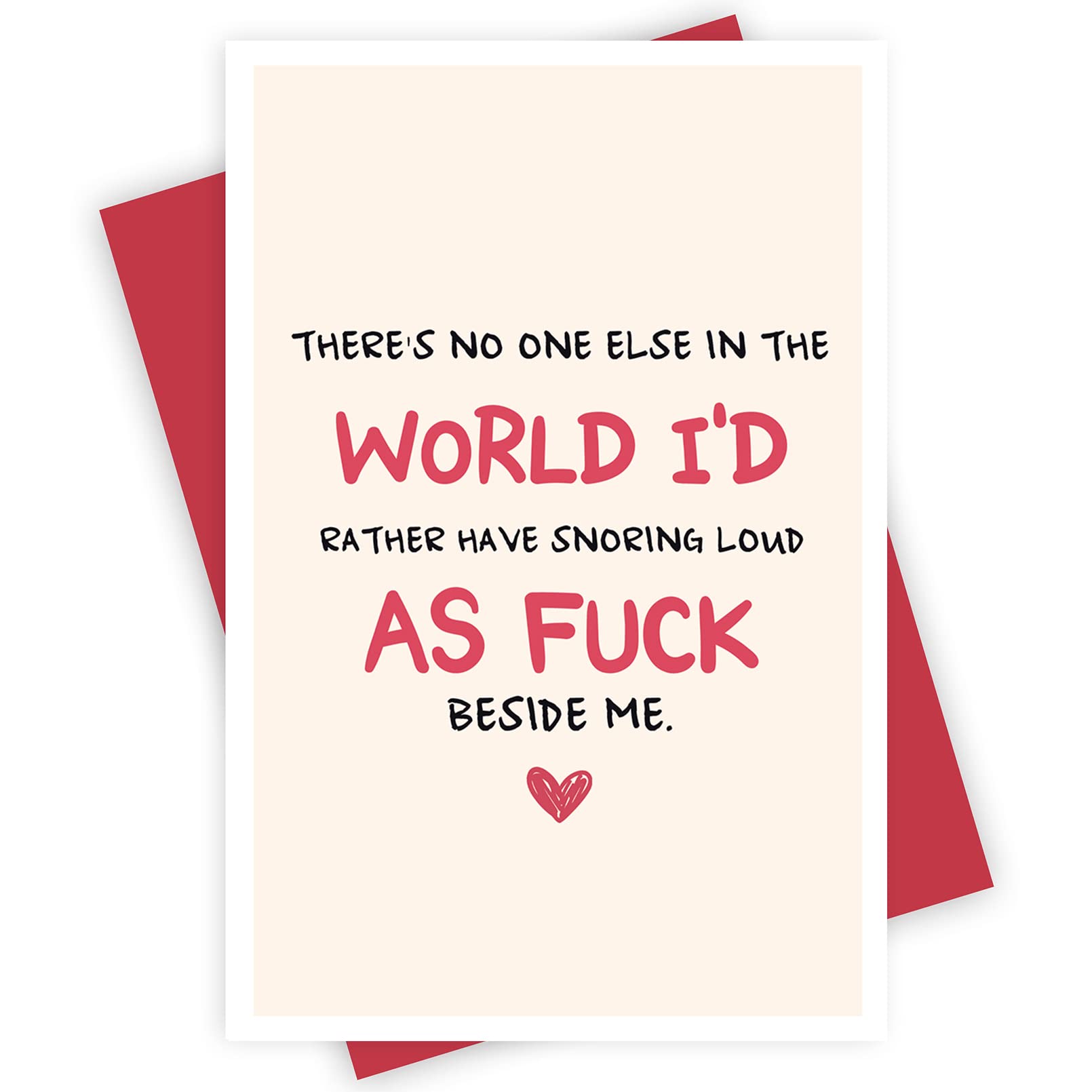 Funny Valentine's Day Card for Husband & Boyfriend - Cute Anniversary Card with Sweet Snoring Loud Message - Romantic Gifts for Him - Perfect for Valentine's, Anniversaries & Special Occasions