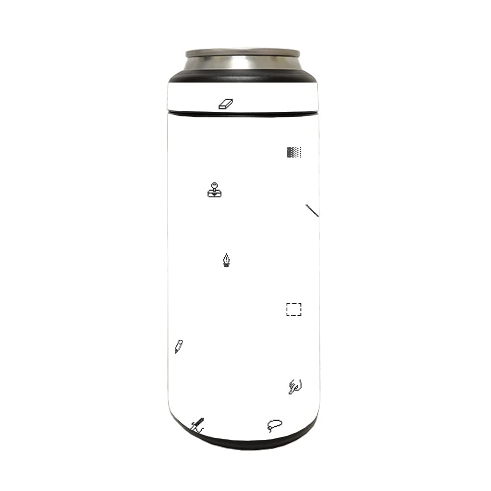 MightySkins Glossy Glitter Skin for YETI Rambler 12 OZ Colster Slim Can - Pixel Pattern | Protective & Durable High-Gloss Finish | Easy to Apply & Change Styles | Made in USA | Perfect for Outdoor Adventures, Parties & Customizing Your Drinkware
