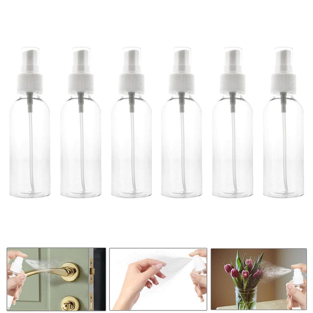 3 Pack Clear Empty Plastic Bottles 2oz Refillable with Pump - Fine Mist Spray for Soap, Lotion & Travel Size Toiletries | Perfect for Travel, Gym & Home Use