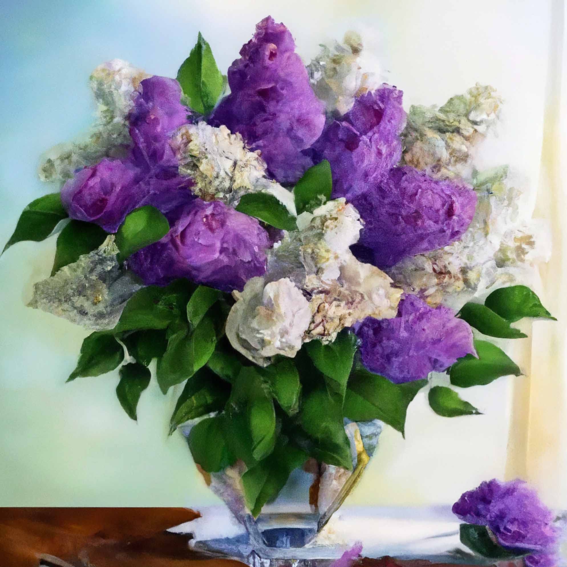 Kaliosy DIY Paint by Numbers Kit for Adults - Purple Flowerpot Oil Painting, Acrylic Art Set for Beginners (20x20 inch/50x50CM) - Perfect for Home Wall Decor, Relaxation & Creative Gift