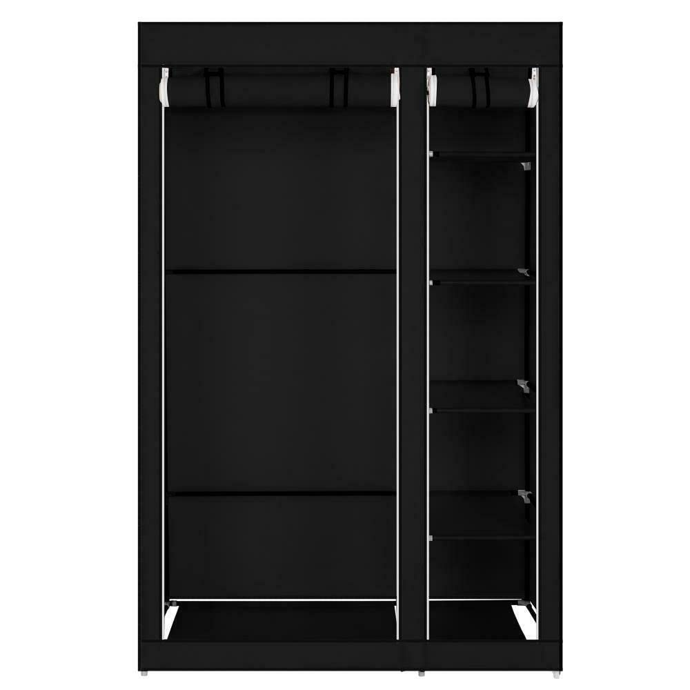 6-Shelf Heavy Duty Portable Closet Organizer - Dustproof Wardrobe for Clothes, Shoes & Storage | Space-Saving Solution for Bedroom, Bathroom & Garage Organization