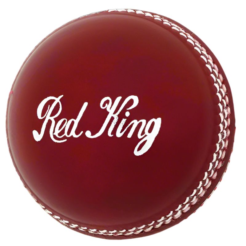 Kookaburra Red King Cricket Ball - Premium Leather Cricket Ball for Professional & Amateur Matches - Perfect for Practice, Training, and Competitive Games