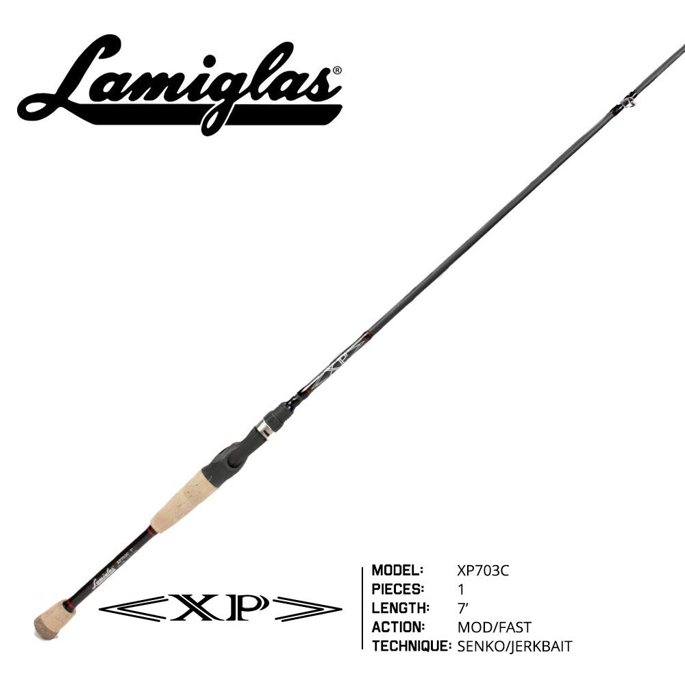 Lamiglas XP Bass Fishing Rod - High Performance Casting Rod for Freshwater & Saltwater Bass Fishing | Ideal for Shoreline, Boat, and Tournament Angling