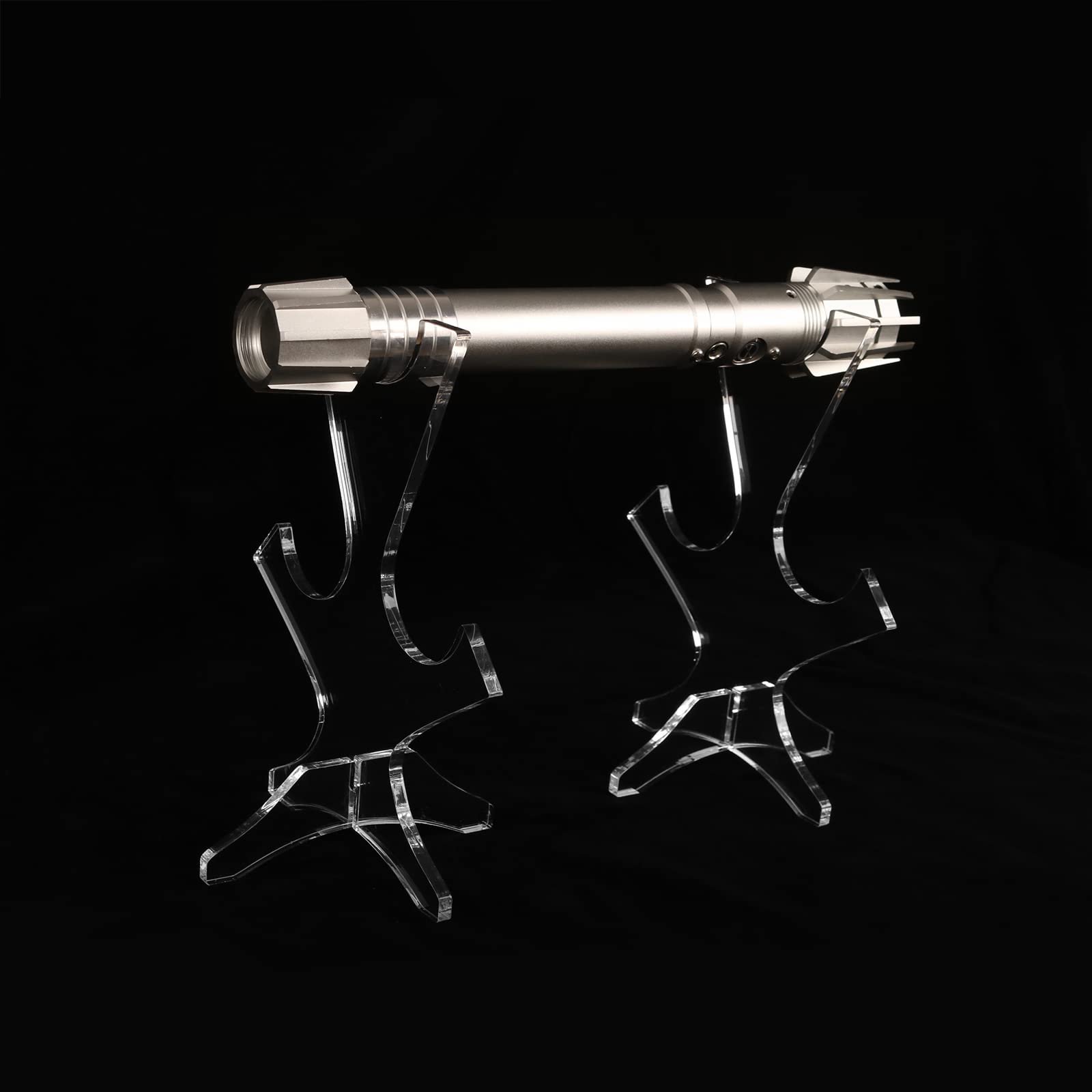 Premium Plexiglass Lightsaber Display Stand - Horizontal Tabletop Holder for Star Wars Lightsaber Storage & Home Decor (Transparent) - Perfect for Collectors & Gift Giving