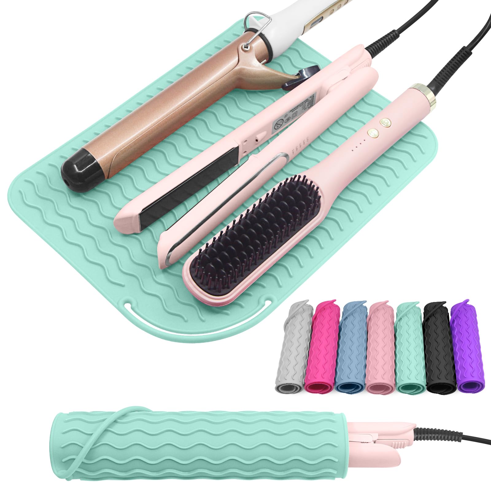 Heat Resistant Silicone Mat for Hair Styling Tools - 12