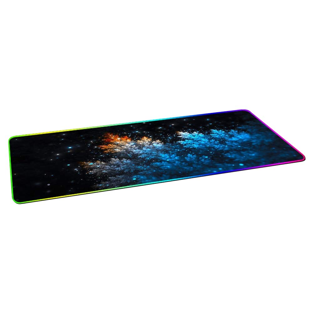 MOHALIKO RGB Gaming Mouse Pad with LED Backlight - 40x90cm Large Non-Slip Desk Mat for PC & Laptop - Snow Lion Light Pattern Design - Perfect for Gaming, Office & Home Workspace Setup