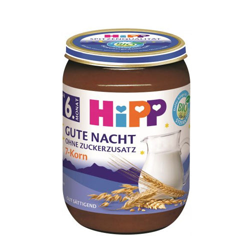 Organic HiPP 7 Grains Porridge with Milk - 190g Baby Cereal (Exp 11/30/2025) | Nutritious Infant Food for 6+ Months | Perfect for Breakfast & Weaning
