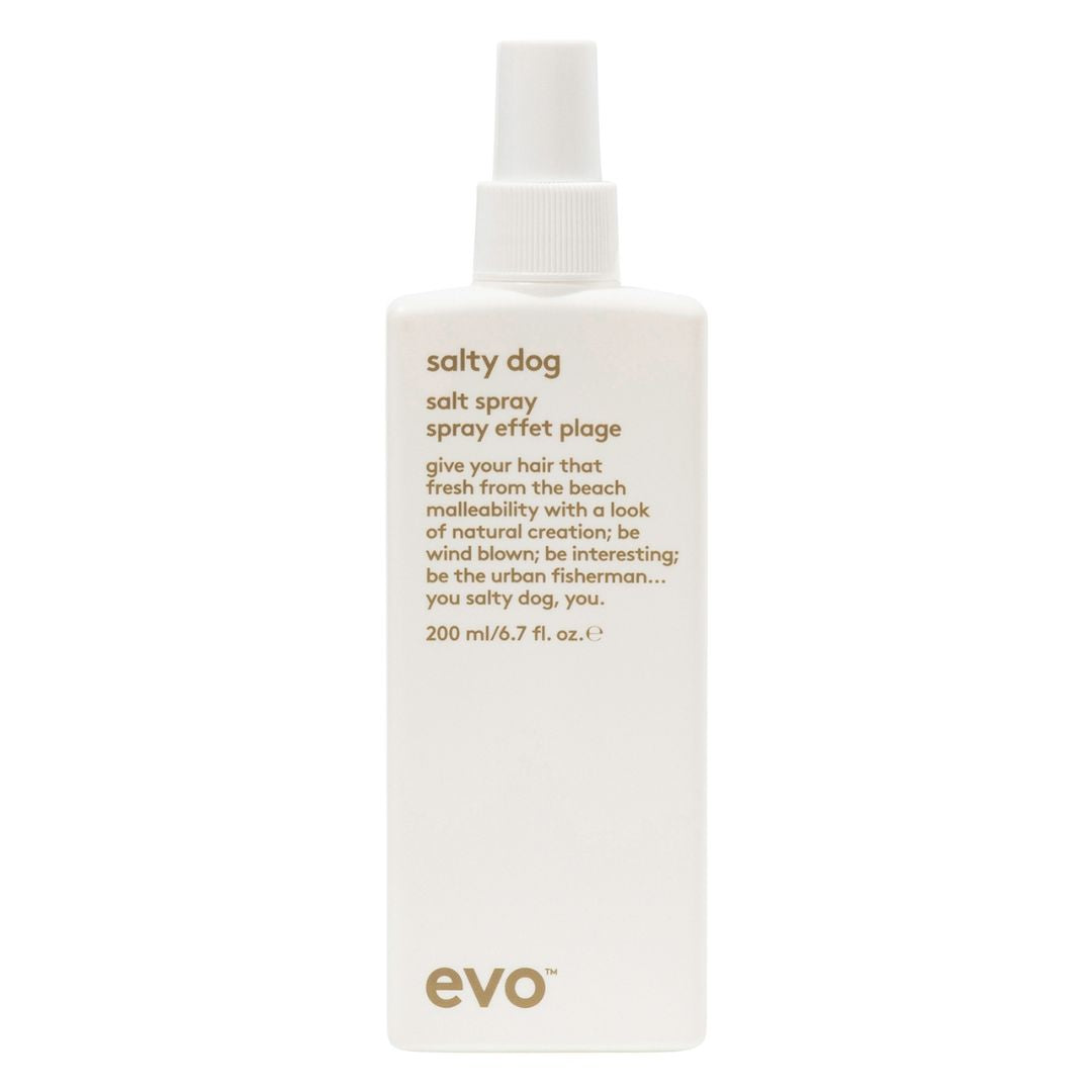 EVO Salty Dog Texturizing Salt Spray 200ml - Beach Waves & Volume for All Hair Types - Perfect for Styling & Enhancing Natural Texture
