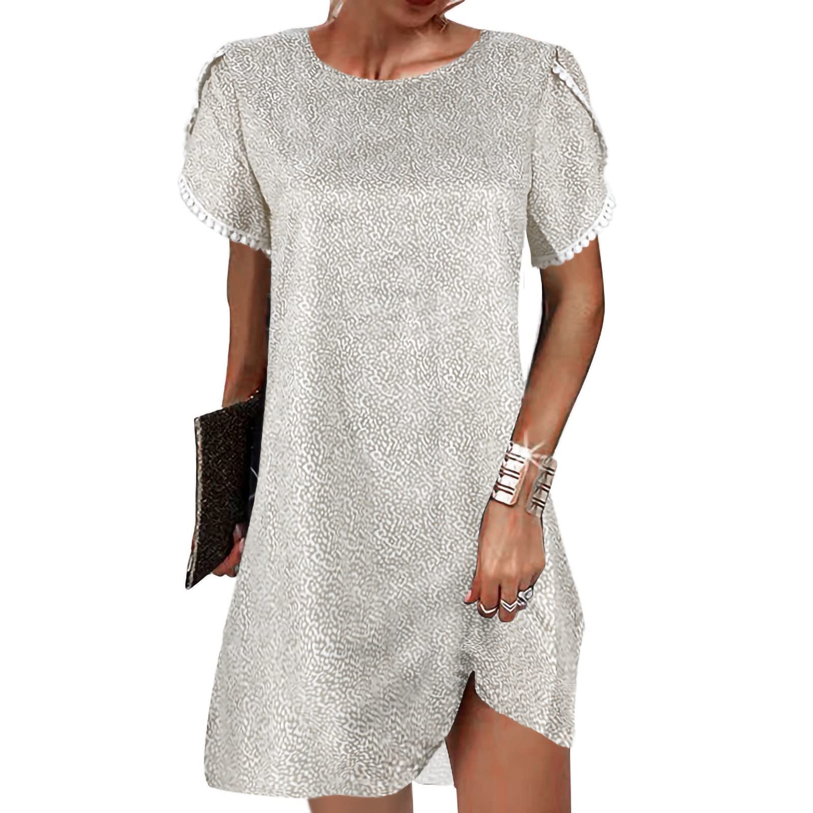 YDKZYMD Women's Casual Long Sleeve Empire Waist Loose Dress with Pockets - Flowy Comfort Dress for Everyday Wear, Work & Weekend Outings