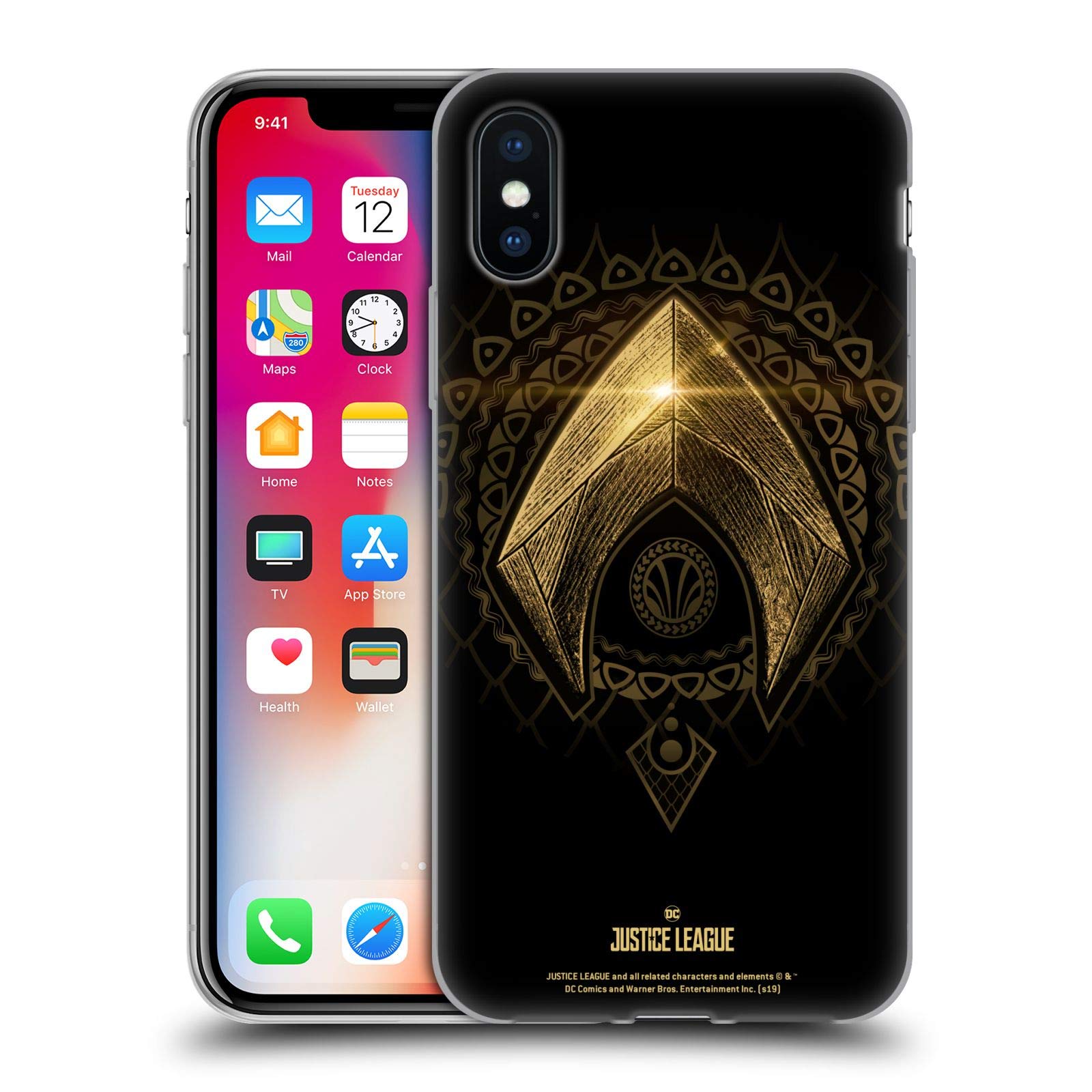 **Officially Licensed Justice League Aquaman 2 Soft Gel Case for iPhone X/Xs – Durable & Stylish Phone Cover for Superhero Fans | Perfect for Daily Use, Cosplay & DC Collectors**