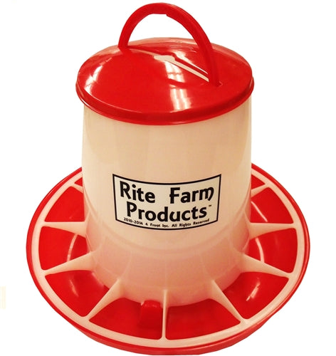 Large Rite Farm Products 13.25 Pound Chicken Feeder - Heavy Duty Poultry Feeder for Hens, Ducks & Birds - Perfect for Backyard Coops & Farm Use