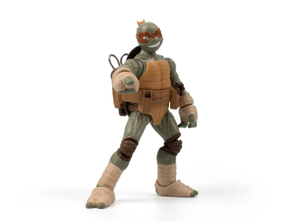 Teenage Mutant Ninja Turtles BST AXN Michelangelo Action Figure Ver. 2 with Comic Book - Collectible TMNT Toy for Kids & Fans | Perfect for Display, Play & Gifts