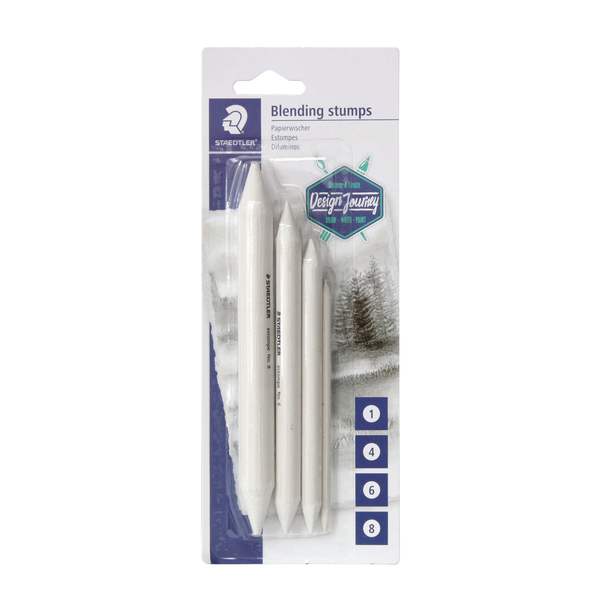 4 Pack Blending Stumps for Artists - Premium Paper Blenders for Sketching, Shading & Drawing - Perfect for Pencil, Charcoal & Pastel Art (Great for Beginners & Professionals)