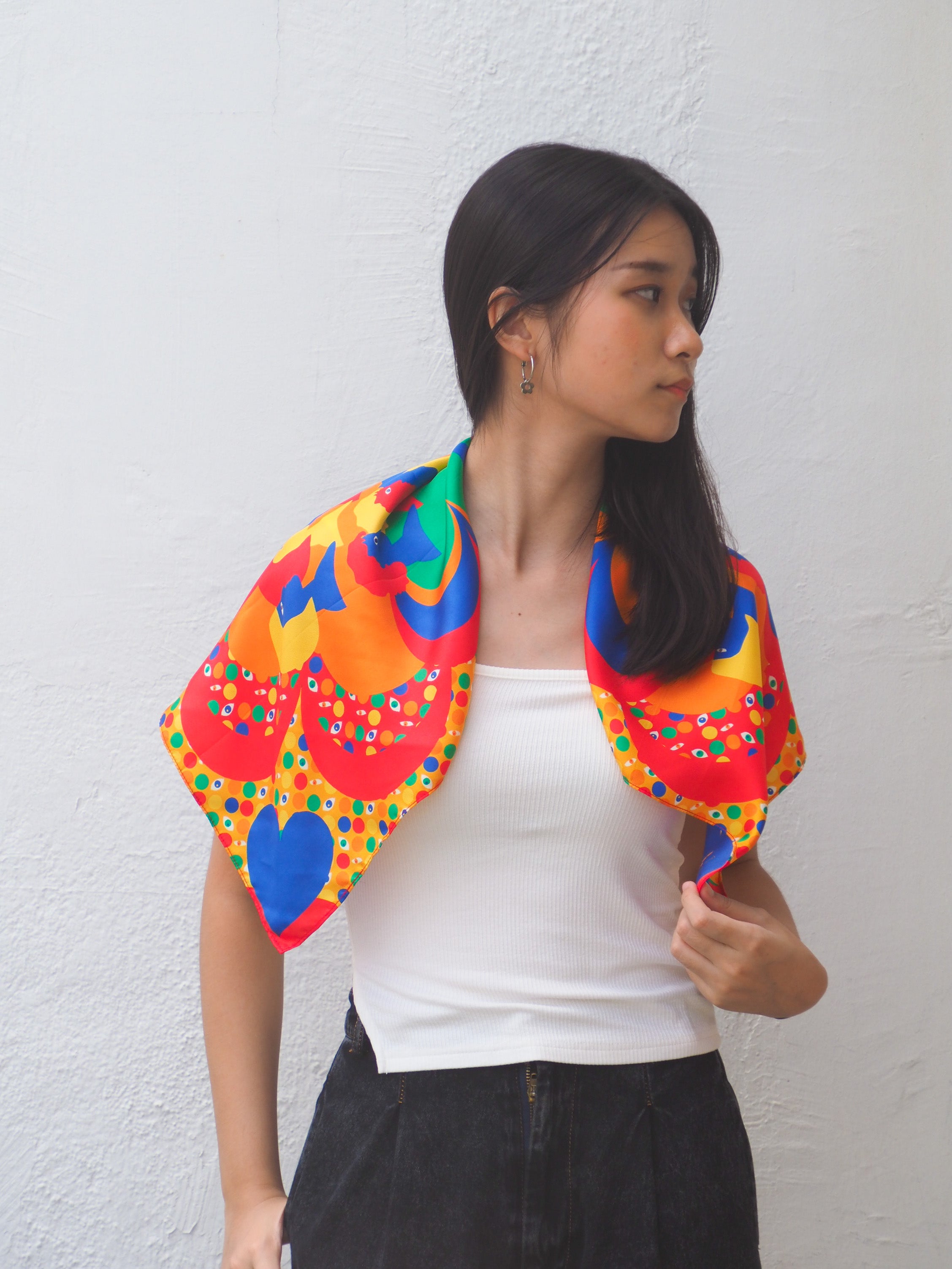 Love Rules the World 100% Pure Silk Scarf - Elegant Fashion Accessory for Women, Perfect for Weddings, Parties & Special Occasions