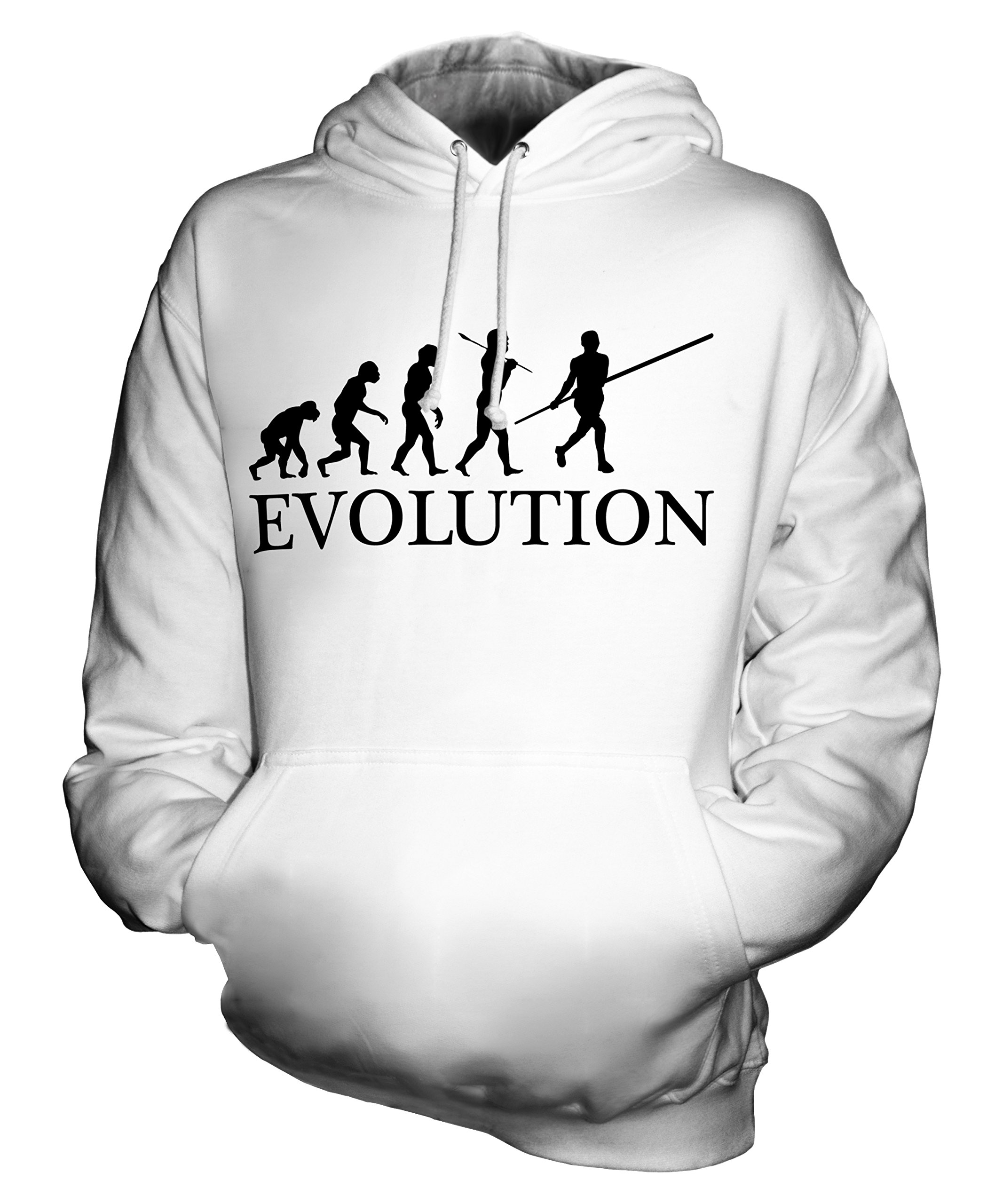 Unisex Evolution of Man Hoodie - Men's & Women's Stylish Pullover for Pole Vault Enthusiasts | Perfect for Training, Gifts & Casual Wear