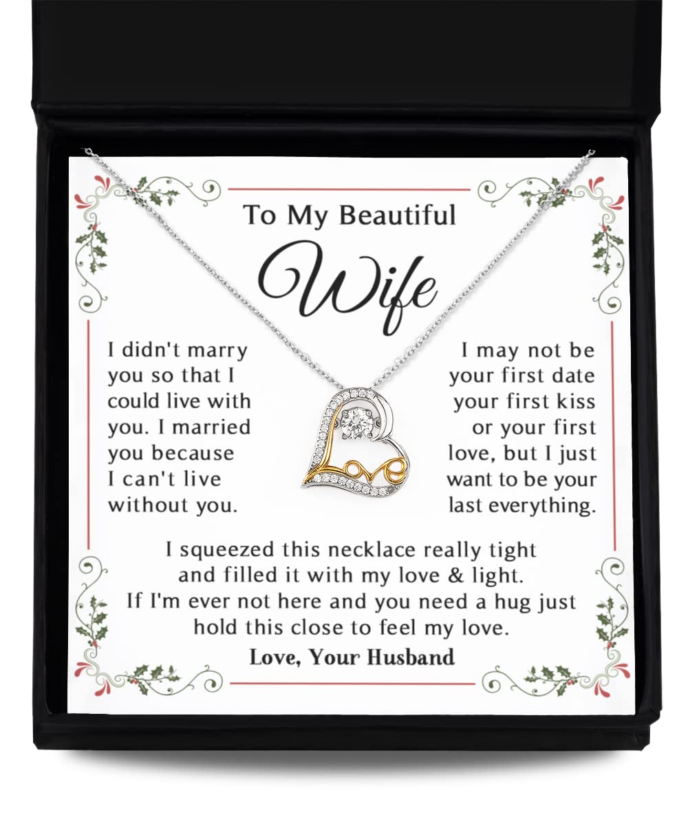 Romantic Wife Necklace Gift from Husband - Anniversary & Birthday Jewelry for Her - Perfect for Special Occasions