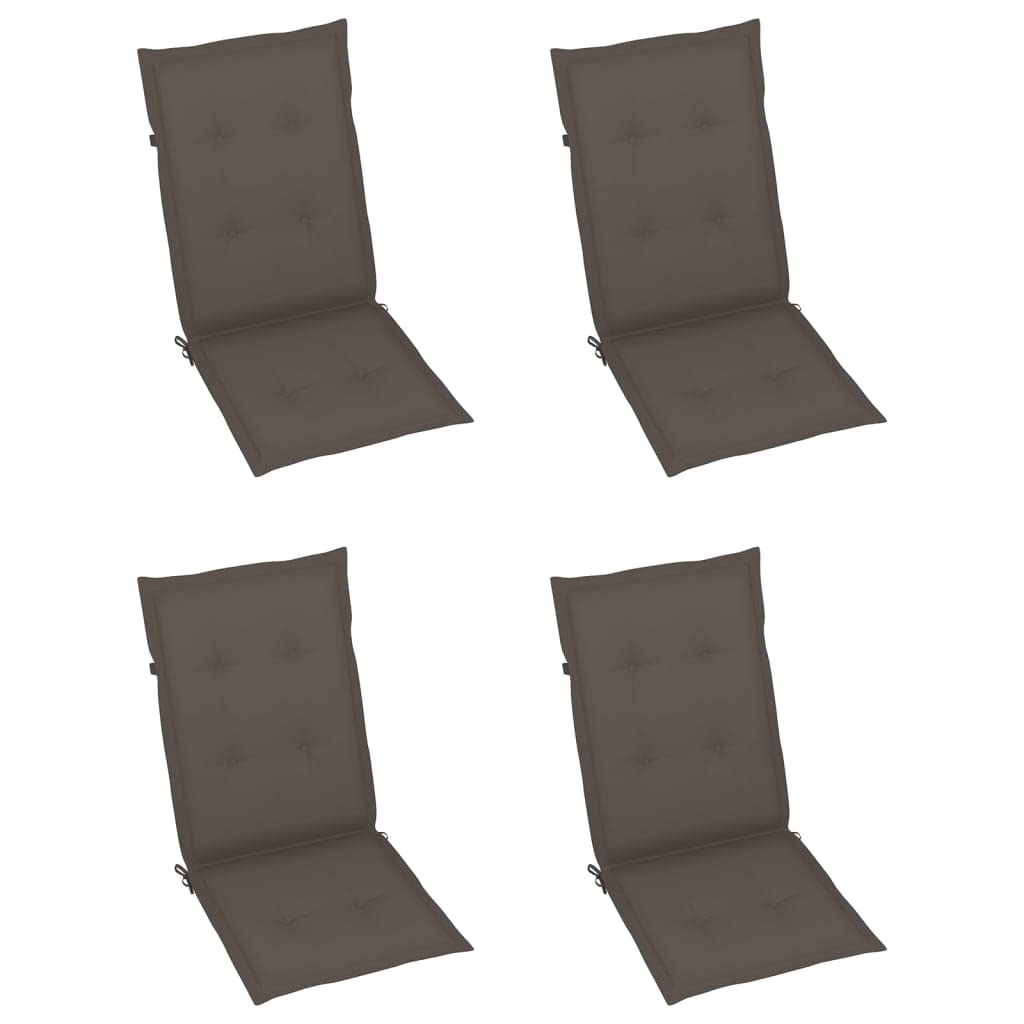 WIFESE Outdoor Seat Cushions Set of 4 - Waterproof Patio Chair Cushions for Dining, Bistro & Garden Bench - Comfortable Replacement Cushions for Outdoor Furniture (Taupe) | Perfect for Backyard, Deck, Poolside & Patio Relaxation