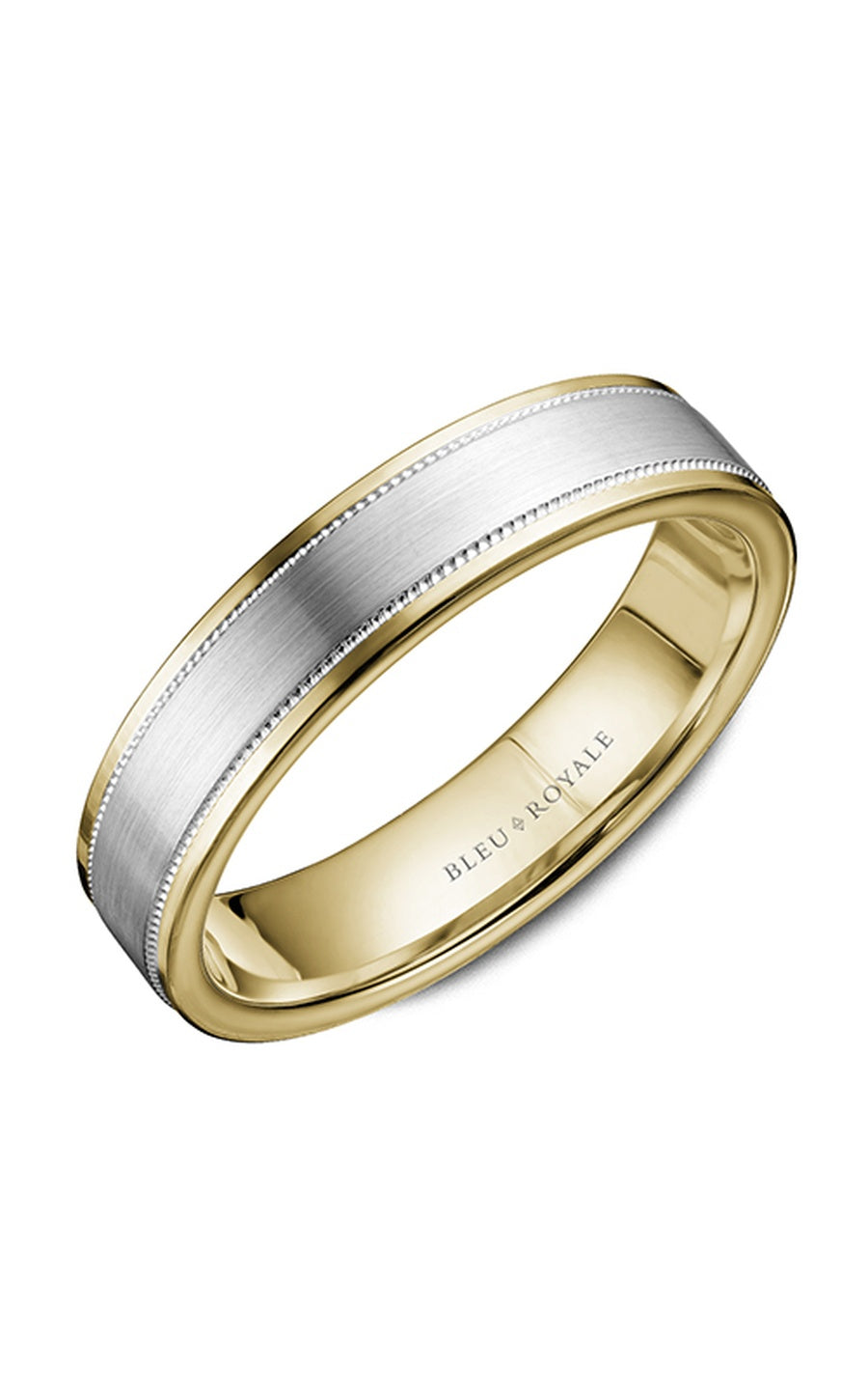 Bleu Royale Men's Wedding Band RYL 038WY6 - 14K White Gold Classic Ring for Grooms & Engagement - Perfect for Weddings, Anniversaries & Special Occasions
