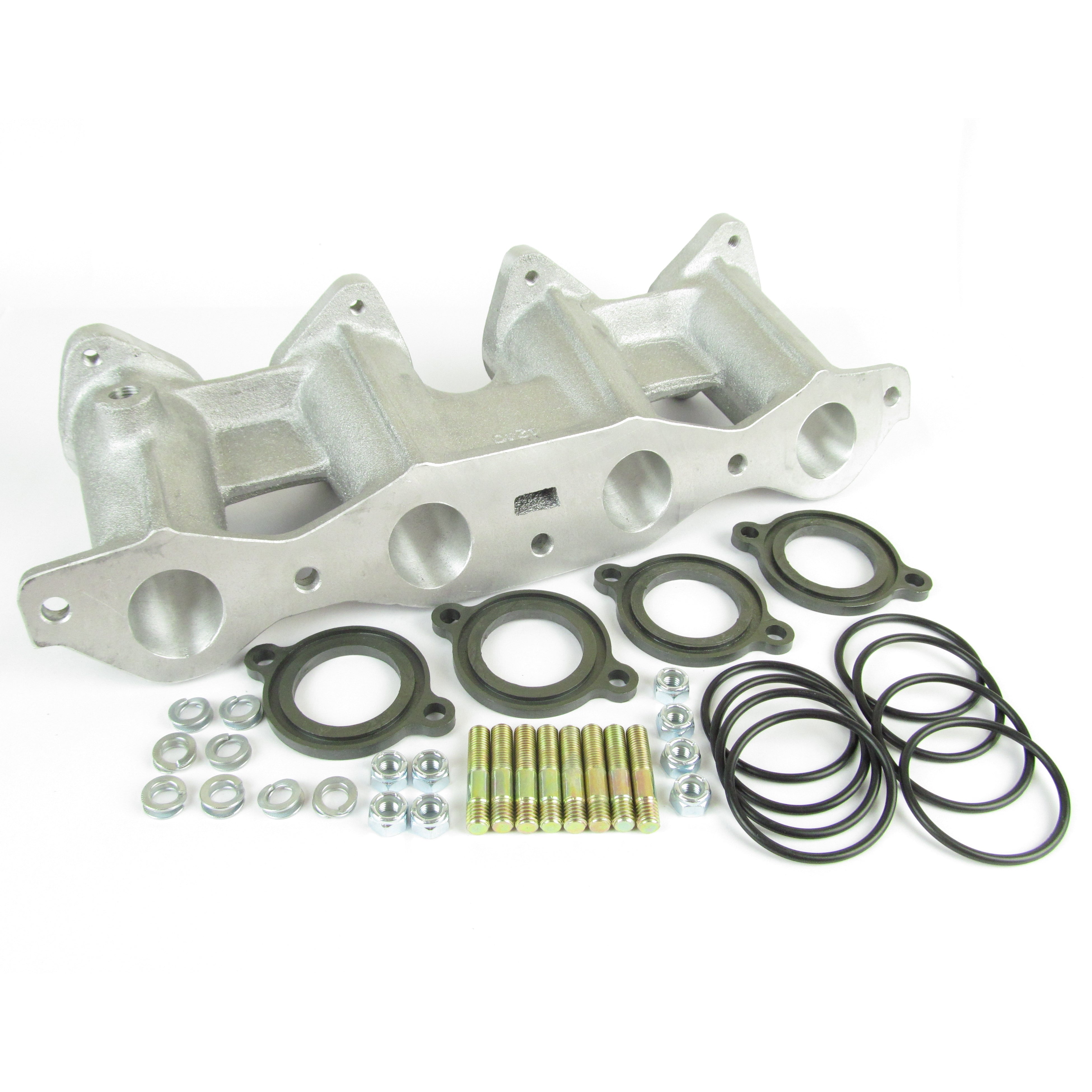 Ford Cross Flow Manifold Kit for Twin DHLA/DCOE Carburetors - High Performance Intake Upgrade for Classic Ford Engines - Perfect for Racing, Restoration & Engine Tuning Projects