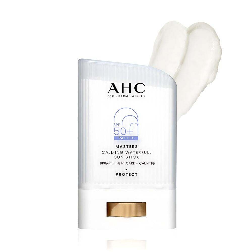 AHC Masters Calming Waterfull Sun Stick 22g - SPF50+ PA++++ Sunscreen Stick for Face, Soothing & Hydrating, Portable Sun Protection for Outdoor Activities, Travel & Daily Use