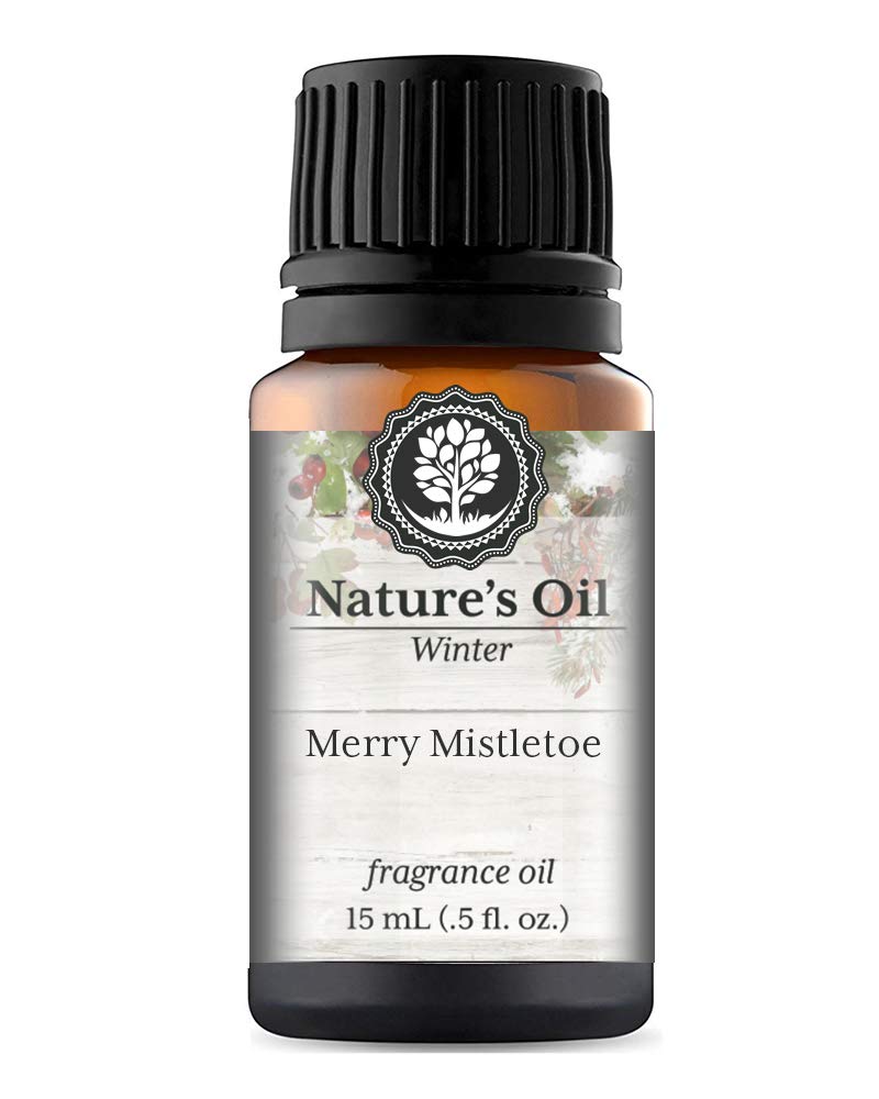 Merry Mistletoe Fragrance Oil - 15ml Essential Oil for Aromatherapy Diffusers, Handmade Soap, Candles, Lotions | Holiday Home Scent, DIY Bath Bombs & Linen Spray | Perfect for Christmas Decorations, Gift Making & Relaxation