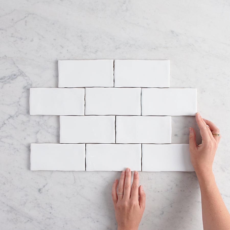 Premium Glossy White Subway Tile - Small 3x6 Inch Ceramic Wall & Backsplash Tiles for Kitchen, Bathroom & Shower Renovation
