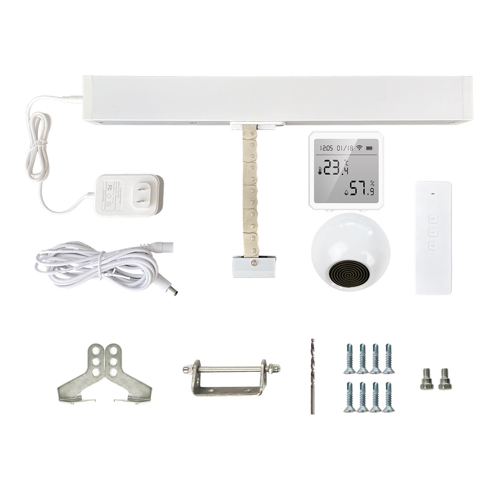Olideauto Smart WiFi Automatic Greenhouse Window Opener & Closer with Wireless Rain Sensor & Thermohygrometer - 11-4/5