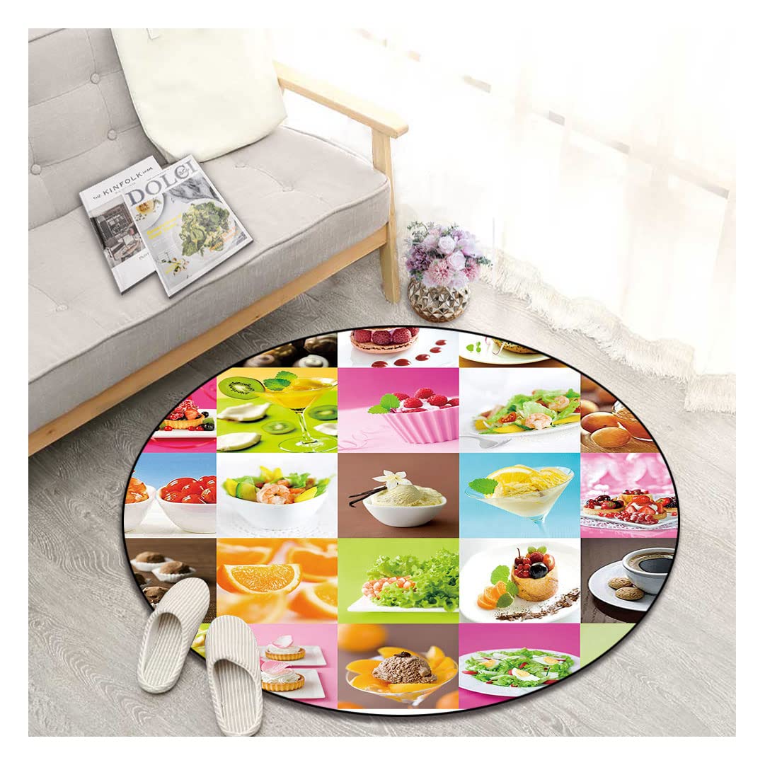 Non-Slip Round Area Rug - 59
