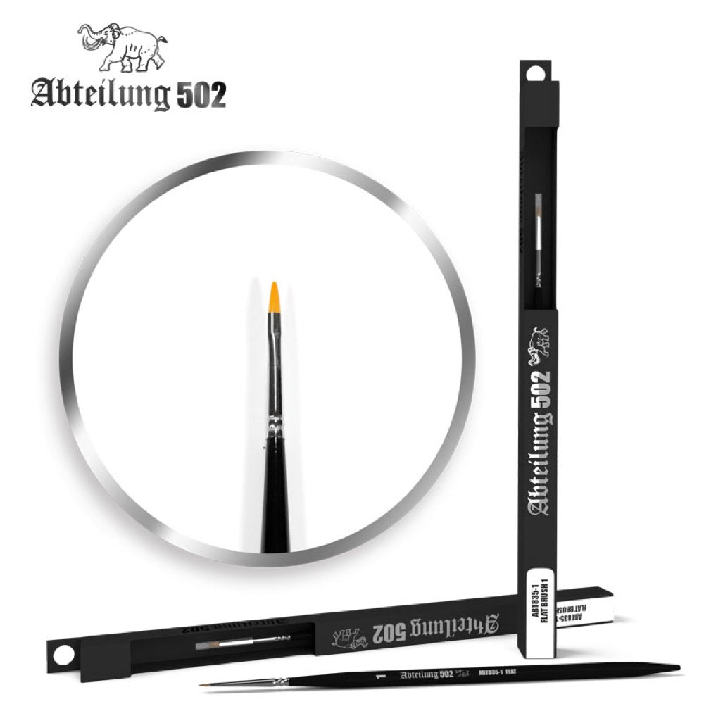 Abteilung 502 835 1 Deluxe Synthetic Flat Paint Brush - Professional Artist Brush for Oil, Acrylic & Watercolor Painting - Perfect for Canvas, Wood & Fabric Art Projects