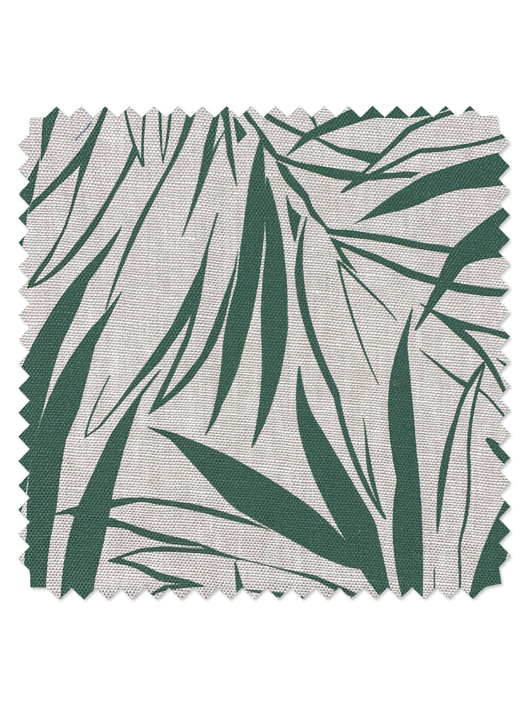 Majesty Palm Flax Linen Fabric by Wallshoppe - Premium Green Home Decor Fabric for Curtains, Pillows & Upholstery