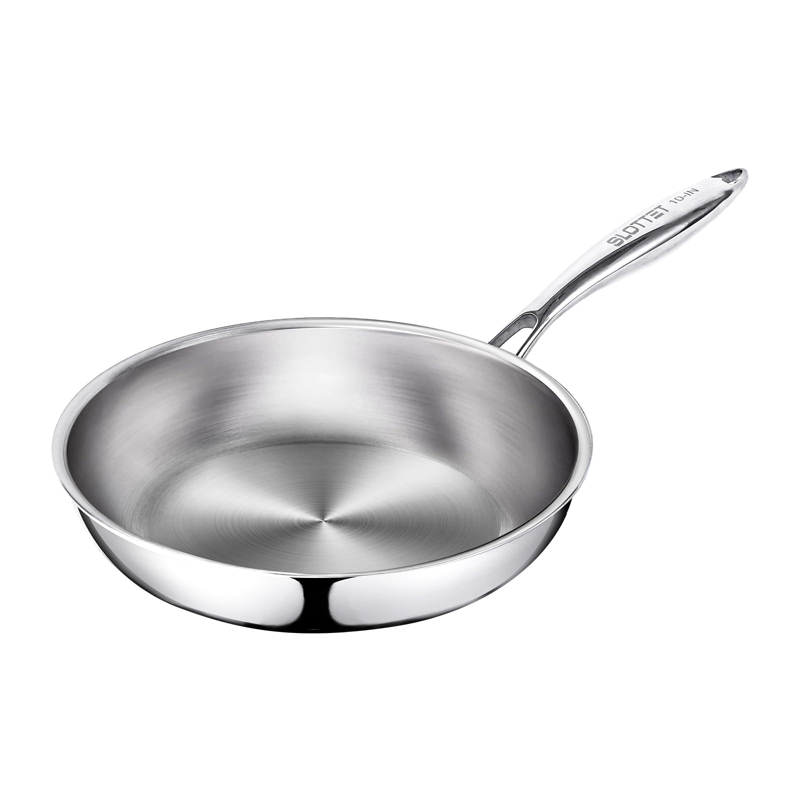 10 Inch Tri-Ply Stainless Steel Frying Pan - Whole-Clad Induction Skillet with Stay-Cool Handle, Oven & Dishwasher Safe - Perfect for Searing, Sauteing & Baking - Ideal for Home Chefs & Professional Kitchens