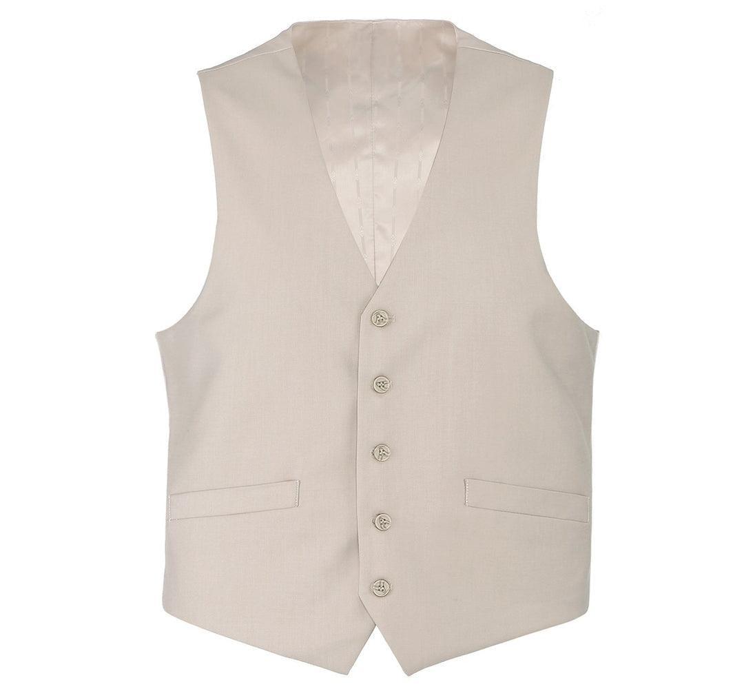 Men's Slim Fit Tan Suit Vest - Lightweight Formal Waistcoat for Business, Wedding & Office - Premium Stretch Fabric for Comfort & Style