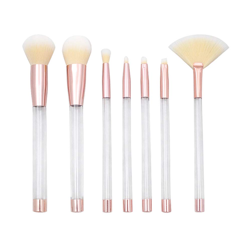 7-Piece Kabuki Brush Set - Concealer Brush, Powder Brush, Eyeshadow Brush, Fan Brush & More for Flawless Makeup Application - Perfect for Contouring, Blending & Professional Makeup Kits