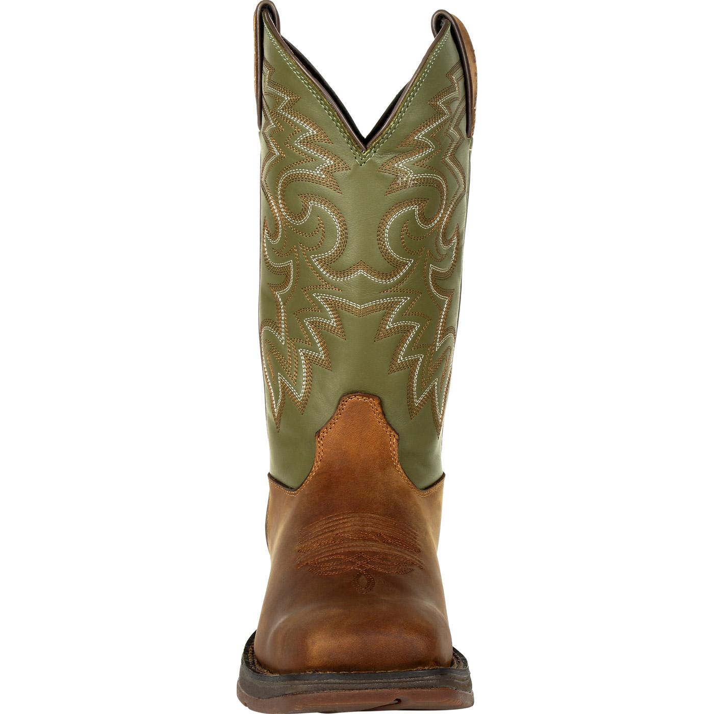 Rebel by Durango Women's Coffee Cactus Pull-On Western Boots - Comfortable Cowgirl Boots for Country Dancing, Rodeo & Everyday Wear